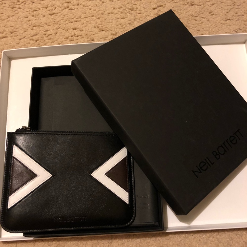 Neil Barrett Modernist Small Zip Wallet
